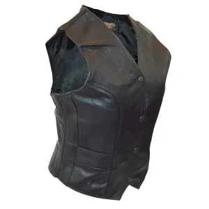 Vance leather VL1050 Vance Leather Ladies Plain Side Vest with Gun Pockets