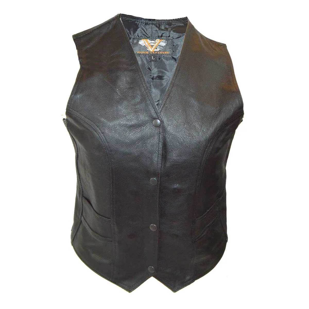 Vance leather VL1050 Vance Leather Ladies Plain Side Vest with Gun Pockets