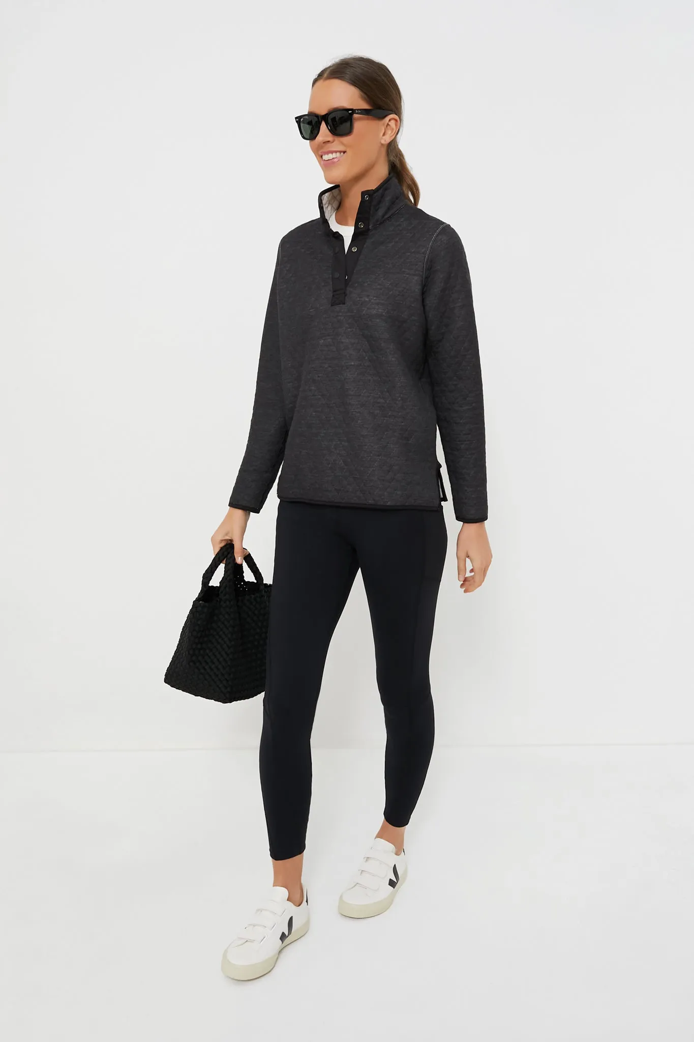 White and Black Corbet Reversible Pullover