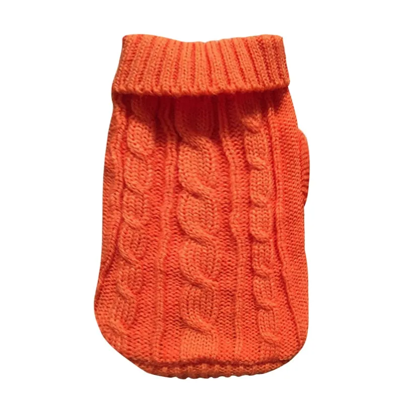 Winter Warm Dog Sweaters Pet Clothes for Small Dogs Soft Woolly Sweater