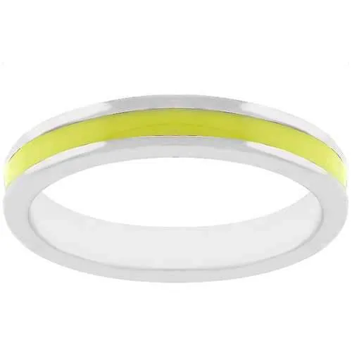 Yellow Enamel Eternity Ring