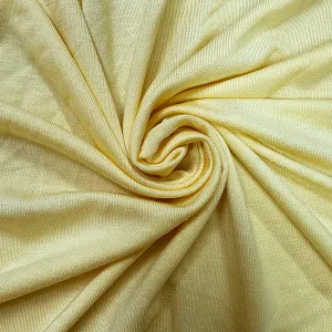 Yellow Solid Rayon Spandex Jersey Knit Fabric