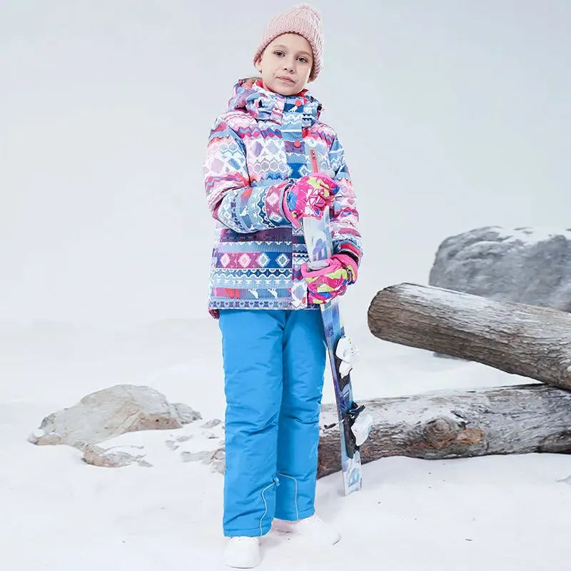 Young Kids Windproof Waterproof Ski Jacket & Pants Set