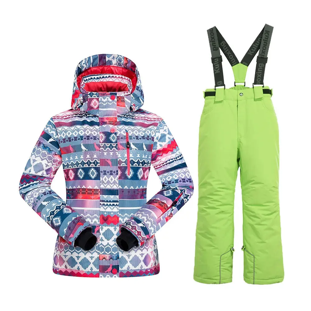 Young Kids Windproof Waterproof Ski Jacket & Pants Set